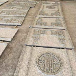 阳泉 白麻花岗岩外墙立面雕刻板