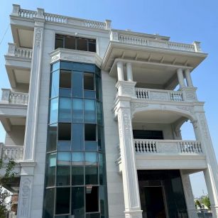 阳泉 白麻花岗岩别墅外墙干挂效果展示