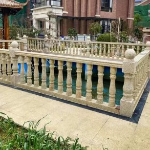 阳泉黄金麻花岗岩石材栏杆，扶手，将军柱，花瓶柱