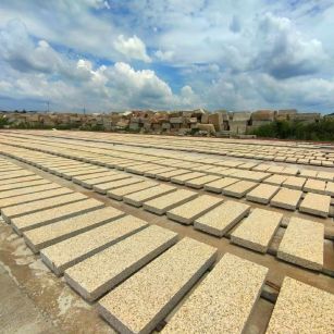 阳泉 黄金麻荔枝面花岗岩石材地铺石防护中