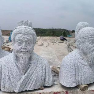 阳泉 白麻花岗岩石材人物立体雕刻