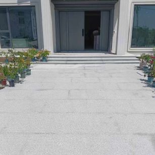 阳泉 芝麻白花岗岩地铺石地面铺装