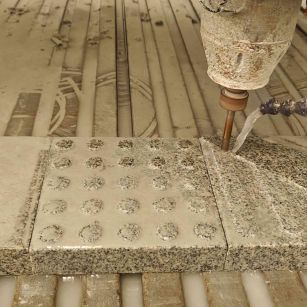 阳泉 芝麻白花岗岩石材盲人石、盲道石、盲点石