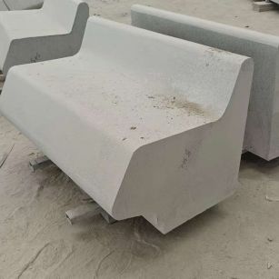 阳泉 芝麻白花岗岩异形坐凳，石凳