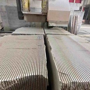 阳泉 车间生产日常，黄金麻白麻花岗岩