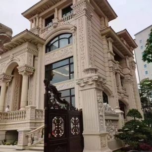 阳泉 黄金麻花岗岩别墅外墙干挂效果展示