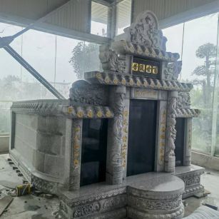 阳泉 芝麻白墓碑效果展示图