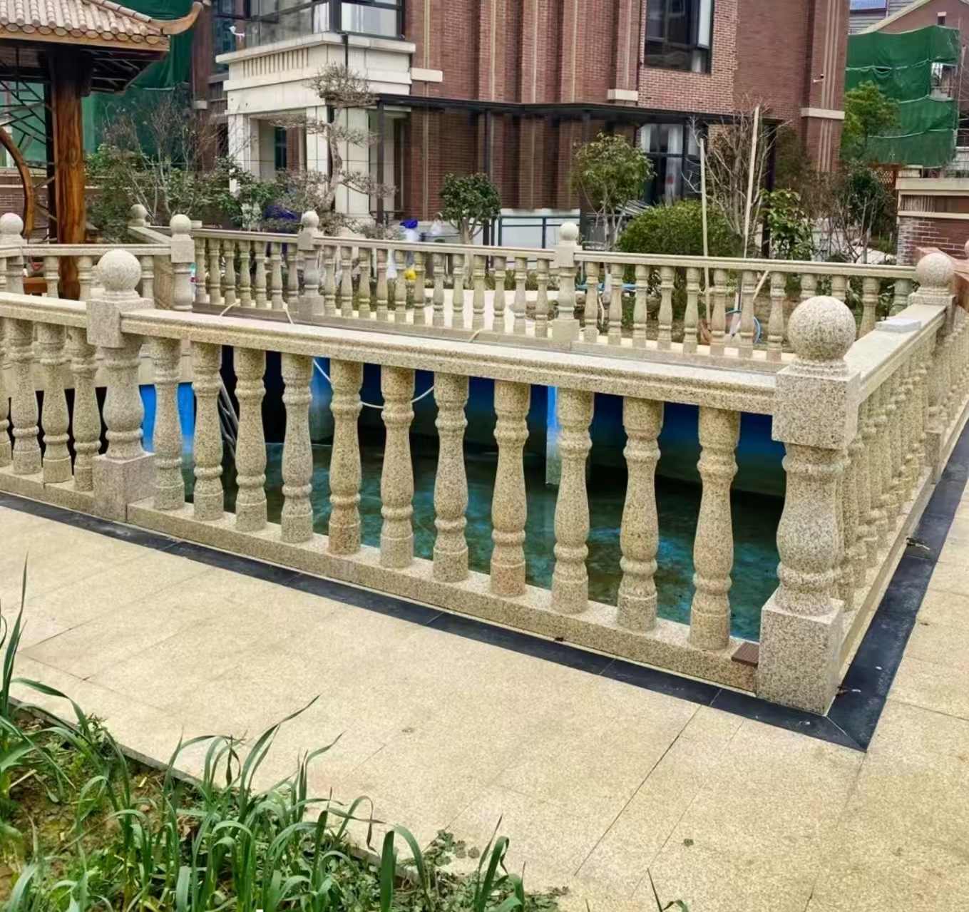 阳泉黄金麻花岗岩石材栏杆，扶手，将军柱，花瓶柱