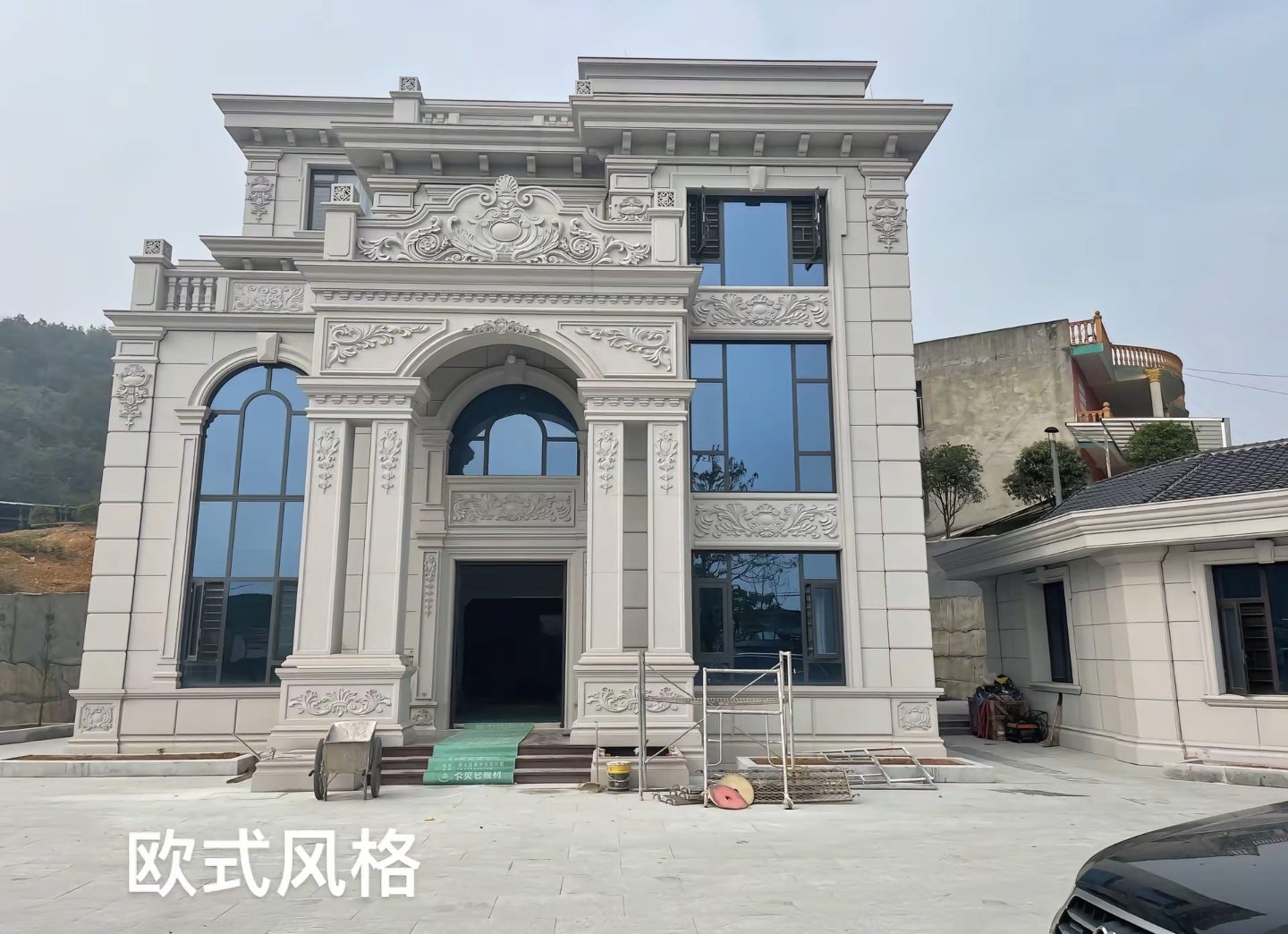 阳泉 白麻花岗岩别墅外墙干挂