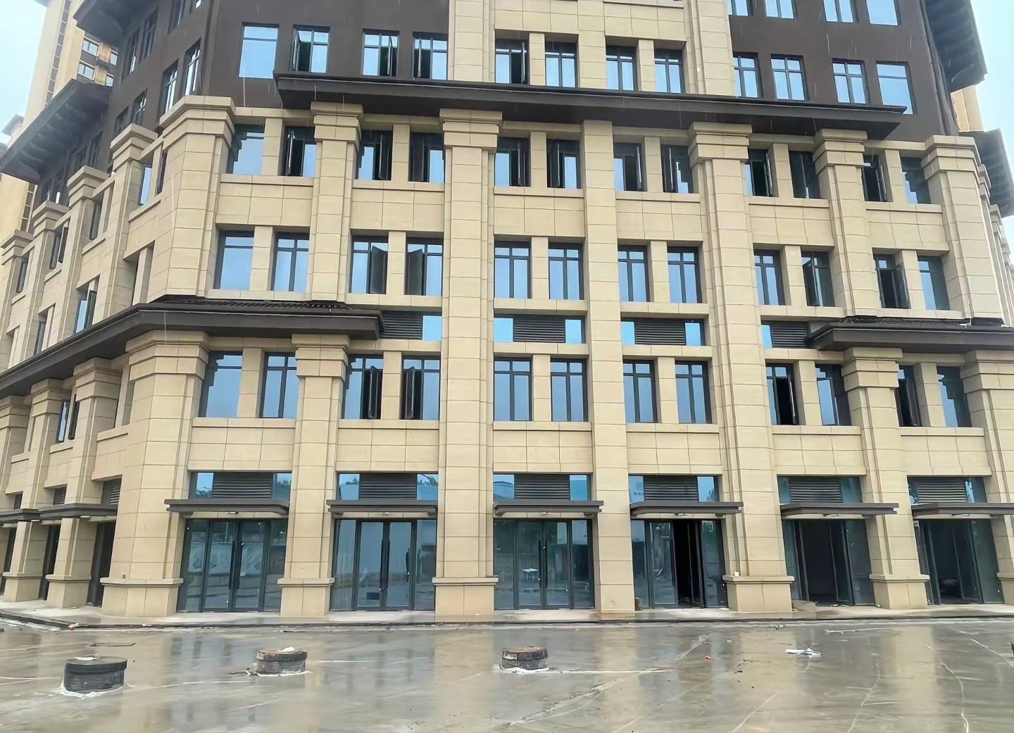 阳泉 黄金麻花岗岩荔枝面小区外墙干挂