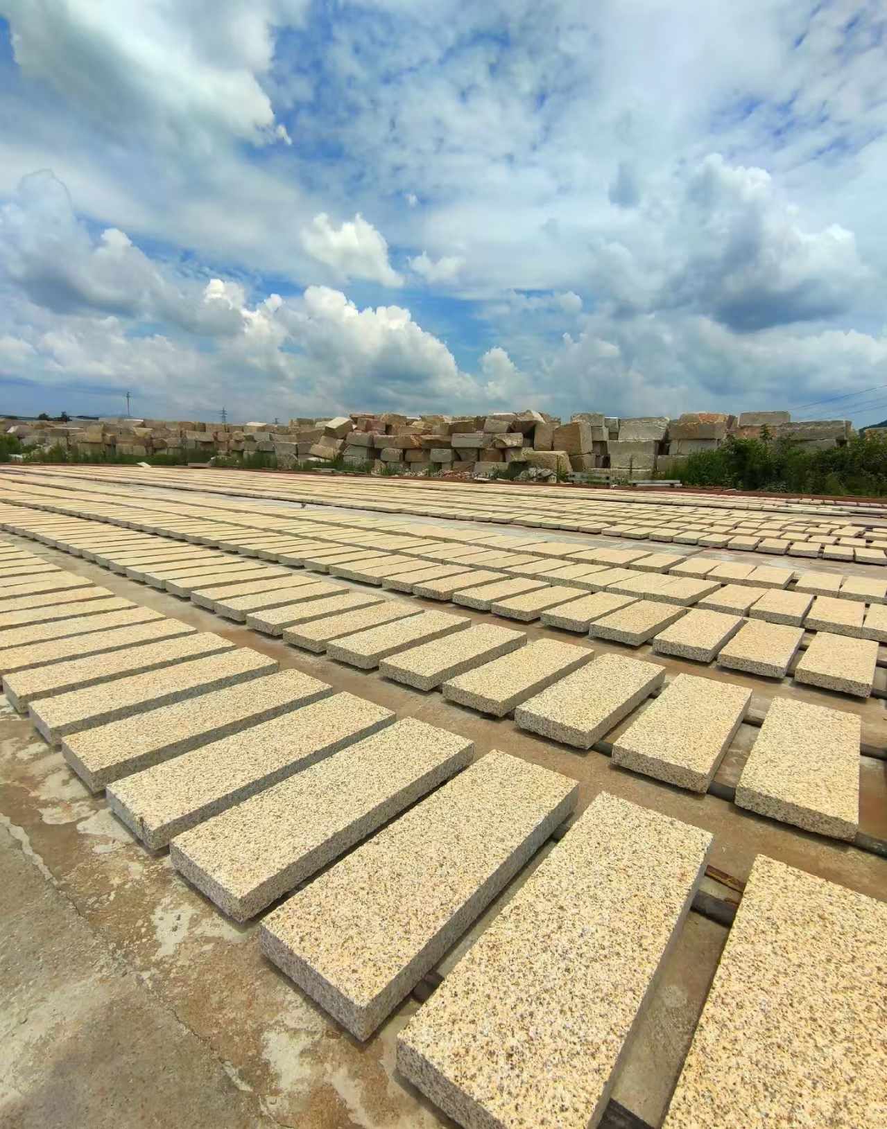 阳泉 黄金麻荔枝面花岗岩石材地铺石防护中