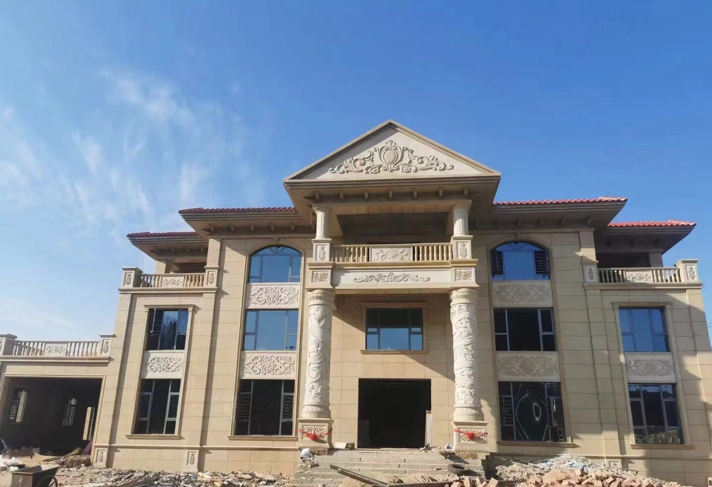 阳泉 黄金麻花岗岩别墅外墙干挂