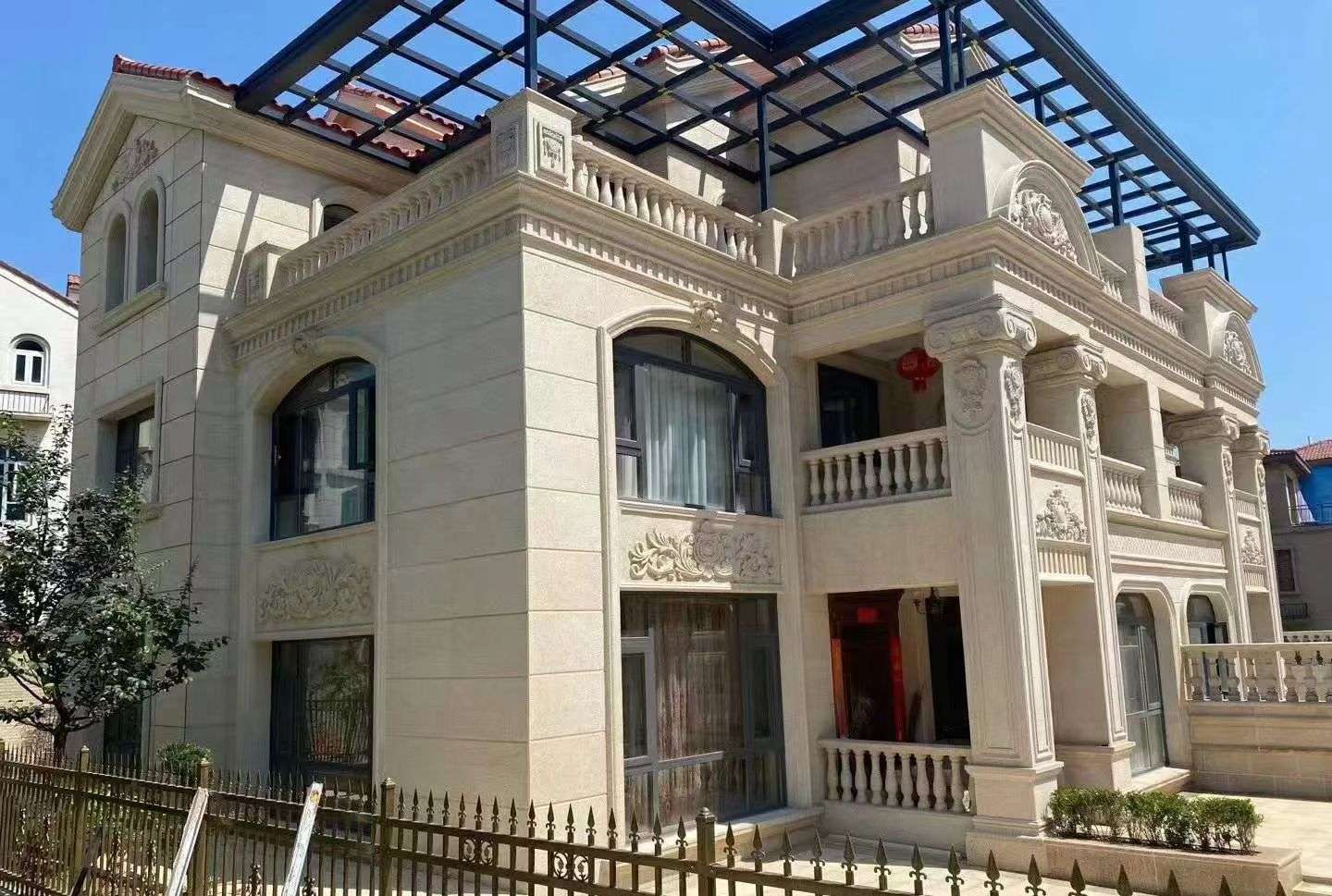 阳泉 黄金麻花岗岩荔枝面别墅外墙干挂